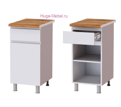 Кухонный шкаф нижний с 1 ящиком 400 Плейона (белый)