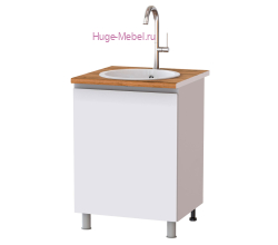 Кухонный шкаф под мойку 600 Плейона (белый)