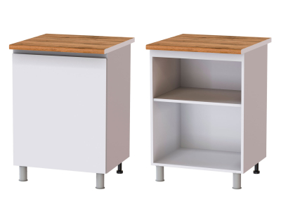 Кухонный шкаф нижний 600 Плейона (белый)