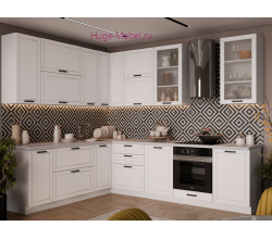 Угловая кухня 270х220 "Альфа" белая