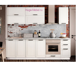 Белая кухня 2.6 метра "Альфа"