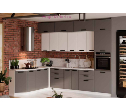 Угловая кухня 300х210 "Призма" с антресолями