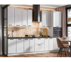 Белая кухня 3.2 метра "Призма"