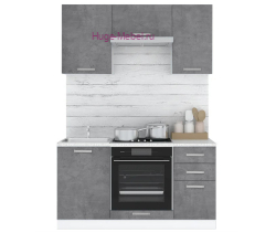 Кухня 1.5 метра "Бетон серый"