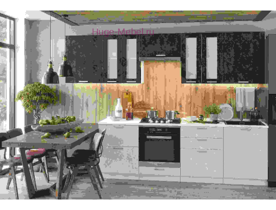 Кухня 3 метра "Бетон"