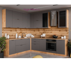 Угловая кухня 270х220 "Катрин" графит