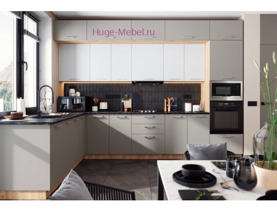 Угловая кухня с антресолями 340х180 "Катрин"