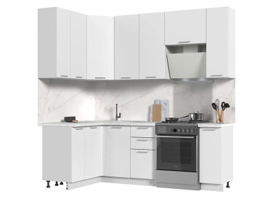 Высокая угловая кухня 230х130 "Катрин"