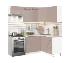 Угловая кухня 140х200 "Ксения кофе"