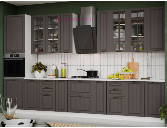 Кухня 3.8 метра "Мария" графит