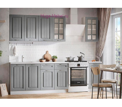 Кухня 200 см "Мария сталь"