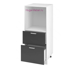 Пенал кухонный малый с нишей и ящиками 600 Катрин (софт графит)