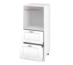 Пенал кухонный малый с нишей и ящиками 600 Мария (белый)