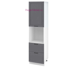 Пенал кухонный с нишей и ящиками высокий 600 Альфа (вулкан)