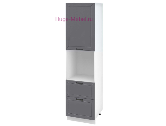 Пенал кухонный с нишей и ящиками высокий 600 Альфа (вулкан)