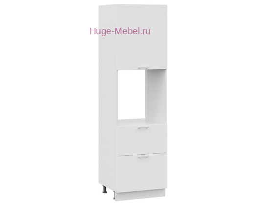 Пенал кухонный с нишей и ящиками 600 Катрин (софт вайт)