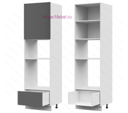 Пенал кухонный для встраиваемой техники 600 Катрин (софт графит)