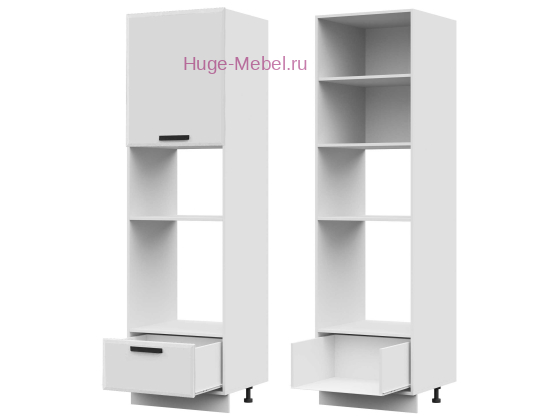 Пенал кухонный для встраиваемой техники 600 Призма (белый супермат)