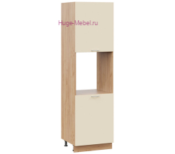 Пенал кухонный напольный с нишей 600 Катрин (крем) корпус крафт