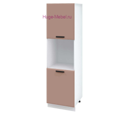 Пенал кухонный напольный с нишей 600 Призма (мокко супермат)