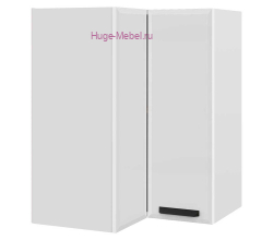 Угловой шкаф верхний прямой 600 Призма (белый супермат)