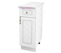 Нижний кухонный шкаф с ящиком  300 Модена (дуб белый)