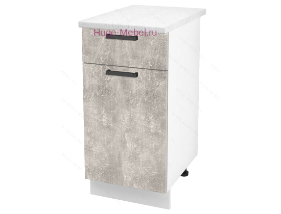 Нижний кухонный шкаф с ящиком  400 Пасаденна (ателье светлое)