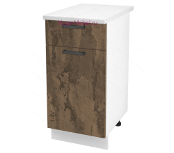 Нижний кухонный шкаф с ящиком  400 Пасаденна (ржавый камень)