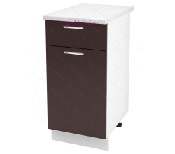 Нижний кухонный шкаф с ящиком  400 Ксения (шоколад)