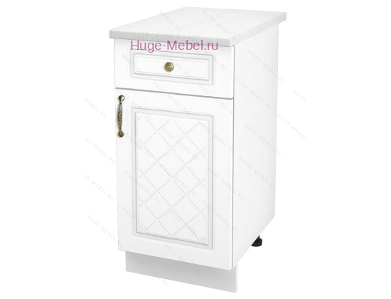 Нижний кухонный шкаф с ящиком  400 Модена (дуб белый)