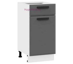 Нижний кухонный шкаф с ящиком 400 Призма (асфальт супермат)