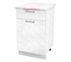 Нижний кухонный шкаф с ящиком  500 Бетон (бетон белый)