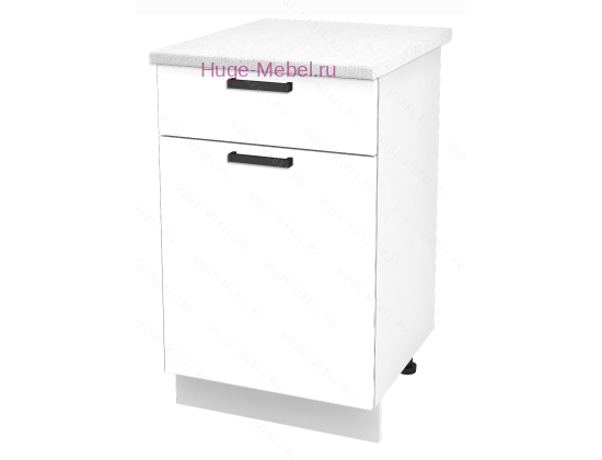 Нижний кухонный шкаф с ящиком  500 Пасаденна (белый бриллиант)