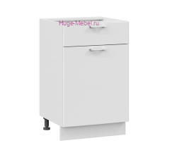 Нижний кухонный шкаф с ящиком  500 Катрин (софт вайт)