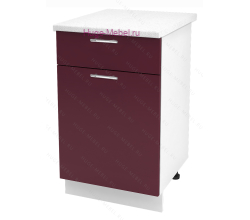 Нижний кухонный шкаф с ящиком  500 Ксения (бордо)