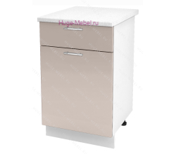 Нижний кухонный шкаф с ящиком  500 Ксения (кофе с молоком)