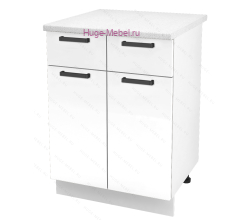 Нижний кухонный шкаф с ящиком  600 Пасаденна (белый бриллиант)