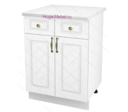 Нижний кухонный шкаф с ящиком  600 Модена (дуб белый)