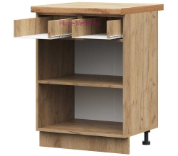 Корпус кухонного шкафа нижнего с 1 ящиком 600 ПВ (дуб крафт)