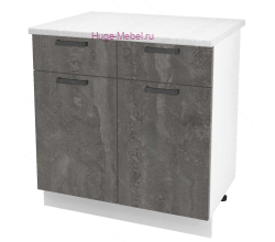 Нижний кухонный шкаф с ящиком  800 Пасаденна (железный камень)