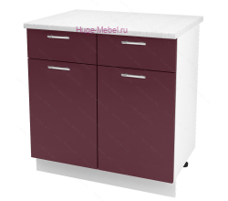 Нижний кухонный шкаф с ящиком  800 Ксения (бордо)