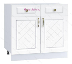 Нижний кухонный шкаф с ящиком  800 Модена (дуб белый)