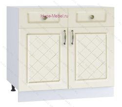 Нижний кухонный шкаф с ящиком  800 Модена (дуб ваниль)