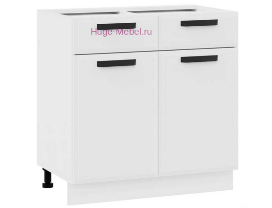 Нижний кухонный шкаф с ящиком 800 Призма (белый супермат)
