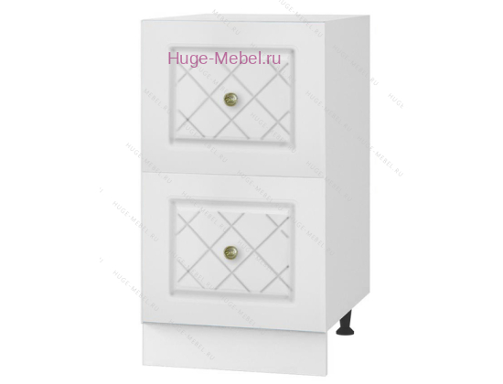 Нижний шкаф кухонный с двумя ящиками 400 Модена (дуб белый)