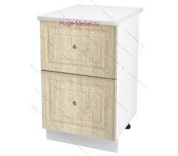 Нижний шкаф кухонный с двумя ящиками 500 Юлия (дуб сонома)