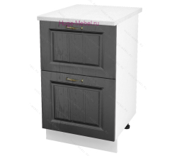 Нижний шкаф кухонный с двумя ящиками 500 Мария (графит)