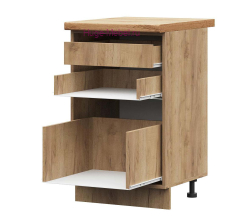 Корпус кухонного шкафа нижнего с внутренним ящиком 500 ПВ (дуб крафт)