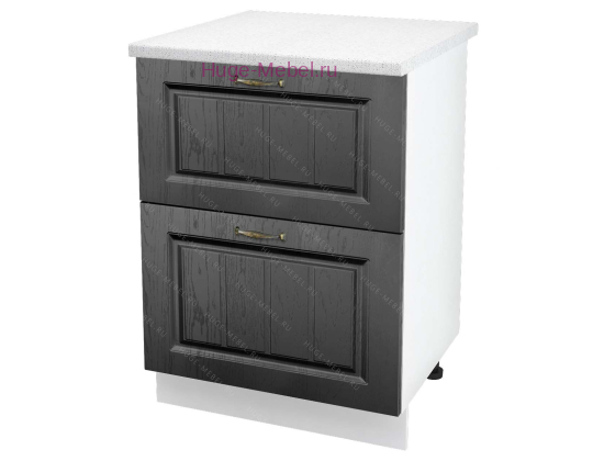 Нижний шкаф кухонный с двумя ящиками 600 Мария (графит)