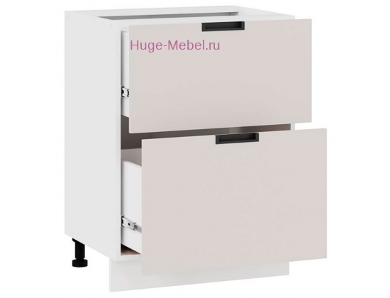 Нижний шкаф кухонный с двумя ящиками 600 Сахара (мокко)